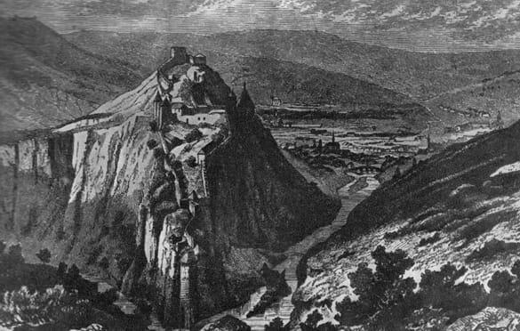 Ужички град 1860. године - цртеж Феликса Каница